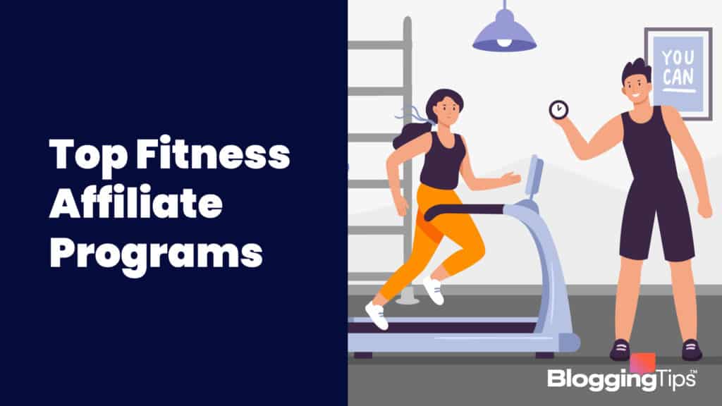 vector graphic showing an illustration of the best fitness affiliate programs