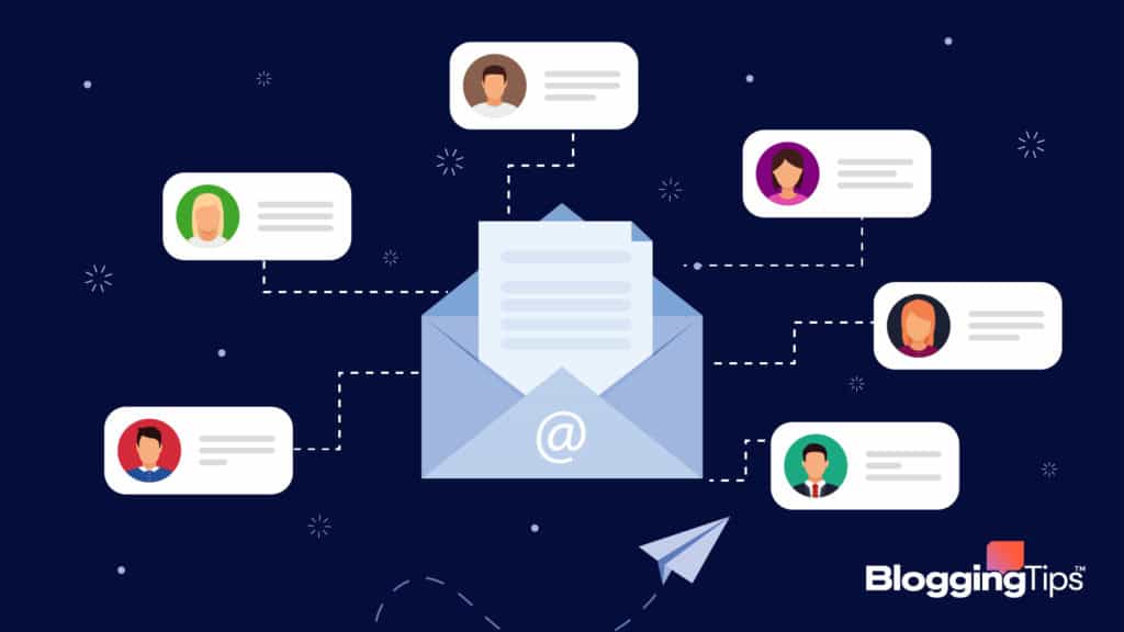 vector illustration showing how to build an email list