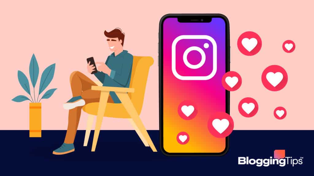 vector graphic showing an illustration of instagram marketing being done