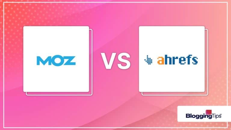 vector graphic showing the moz vs ahrefs logo comparison