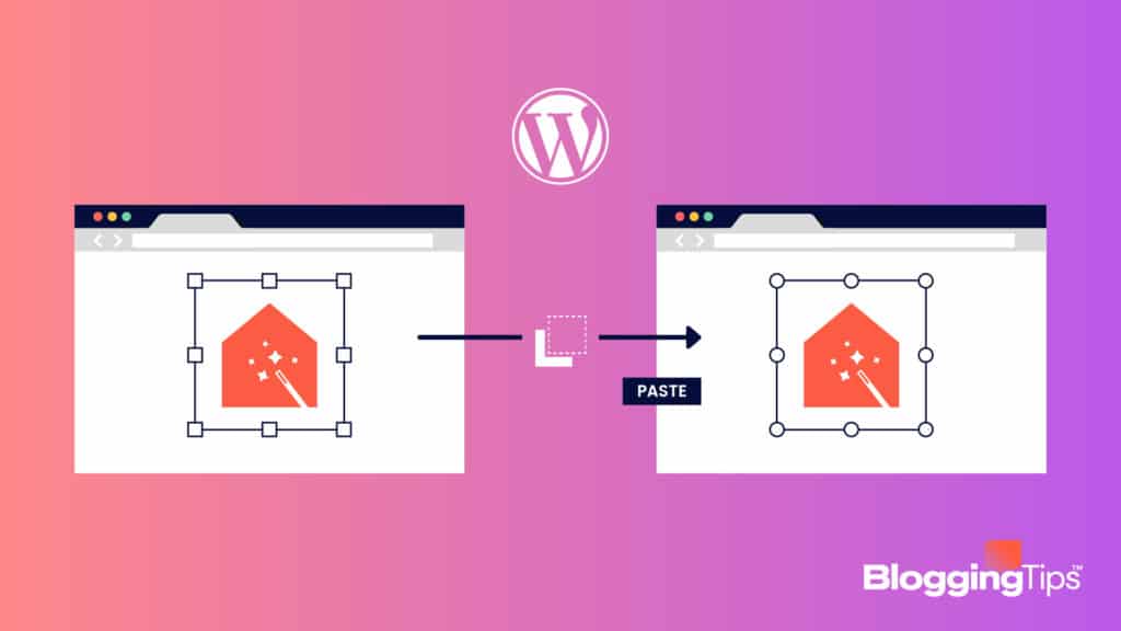 vector graphic showing an illustration of how to duplicate a wordpress page or post