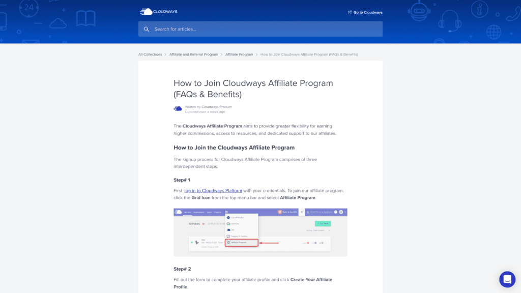 screenshot of Cloudways homepage