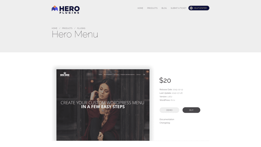 Hero Menu