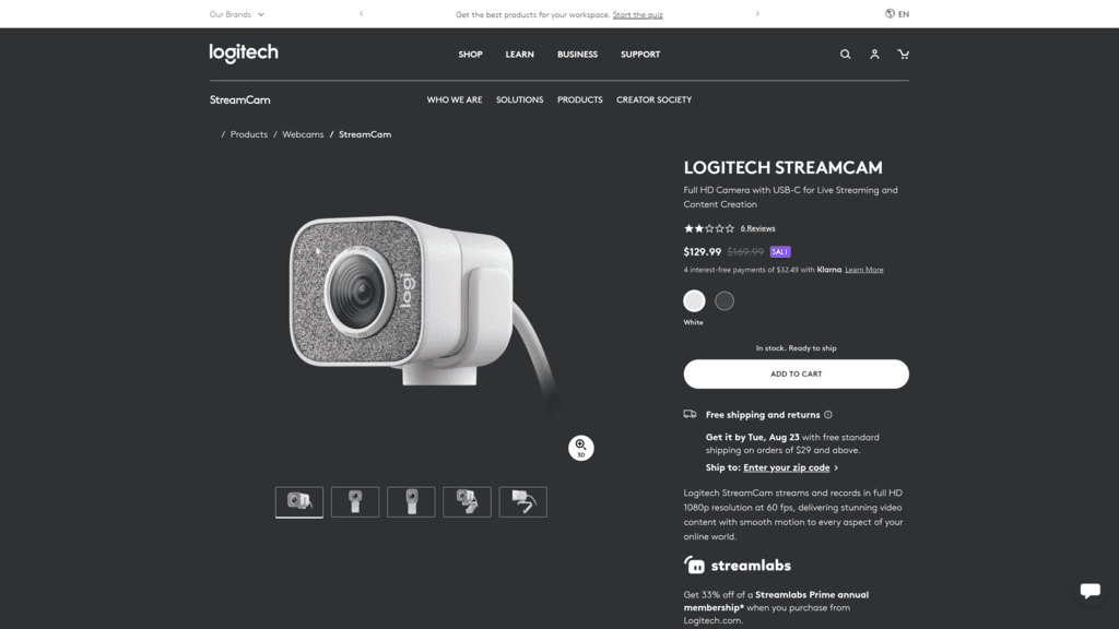 Logitech Streamcam