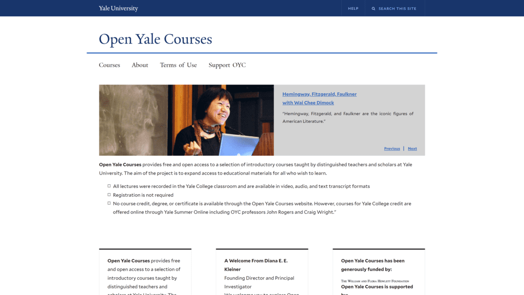 Open Yale Courses