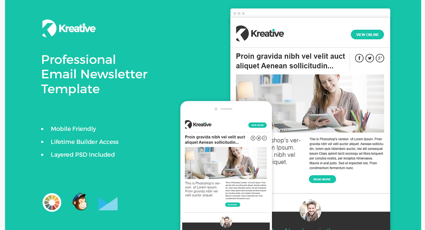The Best Free MailChimp Templates for Bloggers - Kreative